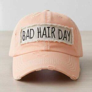 2/$30 Light Pink Peach Bad Hair Day Hat